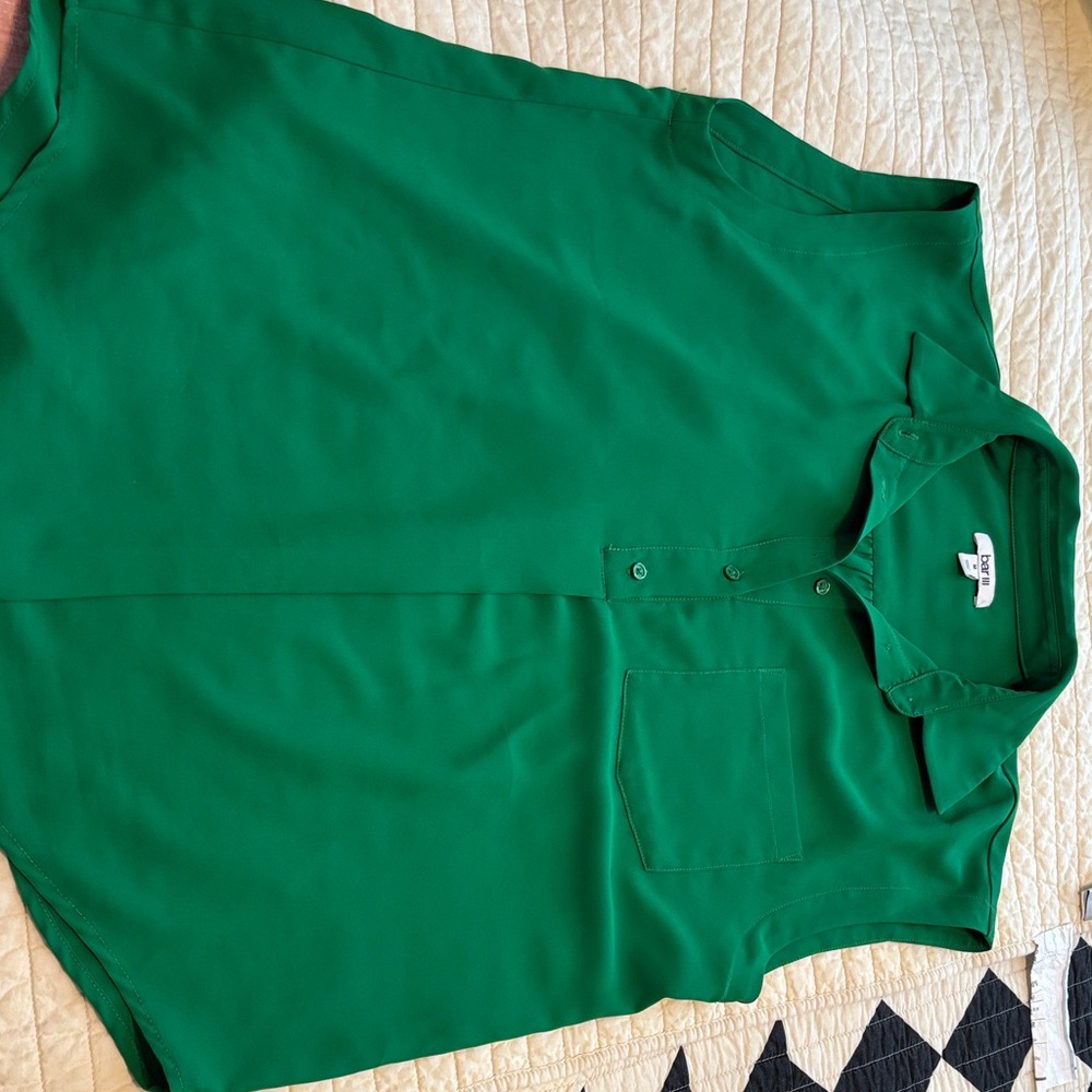 Bar III Green Women's Blouse